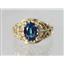 10K, 14K or 18K Gold Ladies Ring, London Blue Topaz, R113