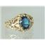 10K, 14K or 18K Gold Ladies Ring, London Blue Topaz, R113
