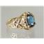 10K, 14K or 18K Gold Ladies Ring, London Blue Topaz, R113