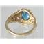 10K, 14K or 18K Gold Ladies Ring, London Blue Topaz, R113