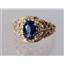 10K, 14K or 18K Gold Ladies Ring, London Blue Topaz, R113