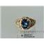10K, 14K or 18K Gold Ladies Ring, London Blue Topaz, R113