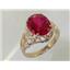 10K, 14K or 18K Gold Ladies Ring, Created Ruby, R114