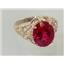 10K, 14K or 18K Gold Ladies Ring, Created Ruby, R114