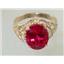 10K, 14K or 18K Gold Ladies Ring, Created Ruby, R114