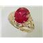 10K, 14K or 18K Gold Ladies Ring, Created Ruby, R114