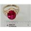 10K, 14K or 18K Gold Ladies Ring, Created Ruby, R114