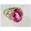 10K, 14K or 18K Gold Ladies Ring, Pure Pink Topaz, R020