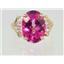 10K, 14K or 18K Gold Ladies Ring, Pure Pink Topaz, R020