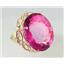 10K, 14K or 18K Gold Ladies Ring, Pure Pink Topaz, R068