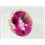 10K, 14K or 18K Gold Ladies Ring, Pure Pink Topaz, R068