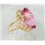 10K, 14K or 18K Gold Ladies Ring, Pure Pink Topaz, R068