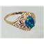 10K, 14K or 18K Gold Ladies Ring, Created Blue/Green Opal , R125