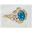 10K, 14K or 18K Gold Ladies Ring, Created Blue/Green Opal , R125