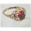 10K, 14K or 18K Gold Ladies Ring, Created Black Opal , R125