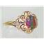 10K, 14K or 18K Gold Ladies Ring, Created Black Opal , R125