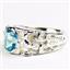 925 Sterling Silver Men's Nugget Ring, Paraiba Topaz, SR197
