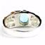 925 Sterling Silver Men's Nugget Ring, Paraiba Topaz, SR197