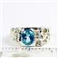 925 Sterling Silver Men's Nugget Ring, Paraiba Topaz, SR197