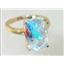 10K, 14K or 18K Gold Ladies Ring, Mercury Mist Topaz, R189