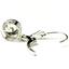 925 Sterling Silver Leverback Earrings, 1 ct Cubic Zirconia, SE018