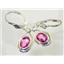 925 Sterling Silver Leverback Earrings, Pure Pink Topaz, SE008