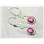 925 Sterling Silver Leverback Earrings, Pure Pink Topaz, SE008