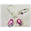 925 Sterling Silver Leverback Earrings, Pure Pink Topaz, SE008