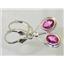925 Sterling Silver Leverback Earrings, Pure Pink Topaz, SE008