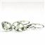 925 Sterling Silver Leverback Earrings, Green Amethyst, SE101