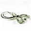 925 Sterling Silver Leverback Earrings, Green Amethyst, SE101