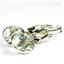925 Sterling Silver Leverback Earrings, Green Amethyst, SE101