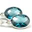 925 Sterling Silver Leverback Earrings, London Blue Topaz, SE101