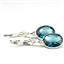925 Sterling Silver Leverback Earrings, London Blue Topaz, SE101