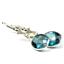 925 Sterling Silver Leverback Earrings, London Blue Topaz, SE101