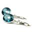 925 Sterling Silver Leverback Earrings, London Blue Topaz, SE101