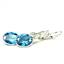925 Sterling Silver Leverback Earrings, Swiss Blue CZ, SE101