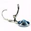 925 Sterling Silver Leverback Earrings, Swiss Blue CZ, SE101
