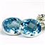 925 Sterling Silver Leverback Earrings, Swiss Blue Topaz, SE101
