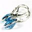 925 Sterling Silver Leverback Earrings, Swiss Blue Topaz, SE101
