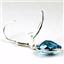 925 Sterling Silver Leverback Earrings, Swiss Blue Topaz, SE101