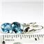 925 Sterling Silver Leverback Earrings, Swiss Blue Topaz, SE101