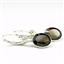 925 Sterling Silver Leverback Earrings, Smoky Quartz, SE101