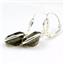 925 Sterling Silver Leverback Earrings, Smoky Quartz, SE101