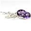 925 Sterling Silver Leverback Earrings, Amethyst, SE101