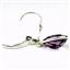 925 Sterling Silver Leverback Earrings, Amethyst, SE101