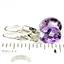925 Sterling Silver Leverback Earrings, Amethyst, SE101