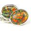 925 Sterling Silver Leverback Earrings, Created Black Opal, SE101