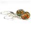 925 Sterling Silver Leverback Earrings, Created Black Opal, SE101