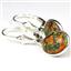 925 Sterling Silver Leverback Earrings, Created Black Opal, SE101